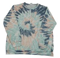 Tmavomodro-růžovo-modro-bílé triko