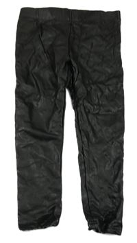 Černé koženkové legíny 