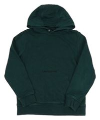 Tmavozelená mikina s písmeny a kapucí George