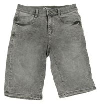 Šedé teplákové riflové kraťasy S. Oliver
