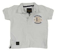 Bílé polo tričko s výšivkou