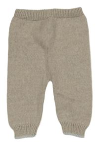 Béžové melírované pletené kalhoty