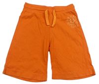 Oranžové teplákové kraťasy s potiskem H&M