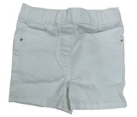 Bílé riflové elastickém kraťasy zn. Matalan