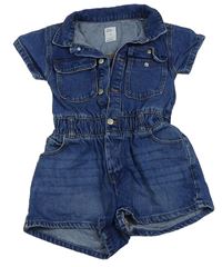 Modrý riflový kraťasový overal Denim Co. 