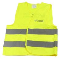 Neonově žlutá reflexní vesta s nápisem 