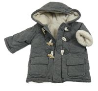 Tmavošedá tepláková zateplená bunda s kapucí zn. George