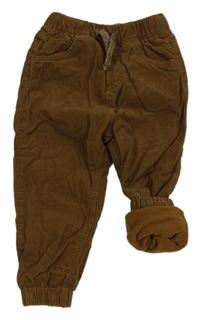 Hnědé podšité manšestráky Lc waikiki