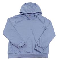 Světlemodrá lehká mikina s kapucí a nápisem na ZD Shein