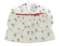 Nové - Bílý květovaný pyžamový kabátek Nutmeg