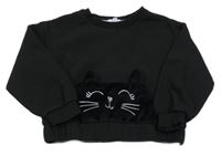 Černá mikina s kočkou Primark