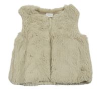 Béžová kožešinová podšitá vesta Next