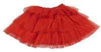 Červená tylová třpytivá sukně Dunnes