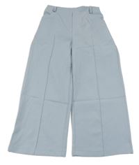 Světlemodré široké slavnostní kalhoty SHEIN