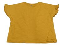 Hořčicové crop tričko Next