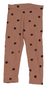 Starorůžové puntíkaté legíny George