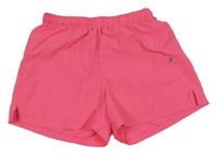 Neonově růžové sportovní kraťasy s logem Domyos