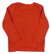 Červené žebrované triko Tu