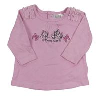 Růžové triko s kočičkami Ergee 