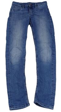 Modré teplákové skinny fit rifle H&M