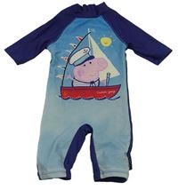 Tmavomodro-světlemodrý UV overal s Tomíkem Mothercare