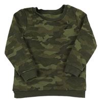 Khaki army mikina s dinosaurem Next
