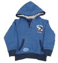 Modro-tmavomodrá mikina s Mickeym a kapucí C&A