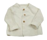 Bílý propínací svetr George 