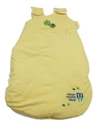 Žlutý bavlněný zateplený spací pytel se želvou 