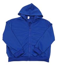 Kobaltově modrá propínací mikina s kapucí Shein