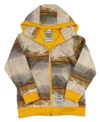 Barevná vzorovaná softshellová bunda s kapucí Decathlon