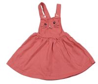 Růžová tepláková laclové sukně s kočkou Dopodopo