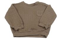 Hnědá prošívaná mikina s kapsičkou George 