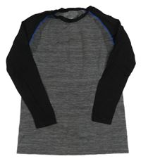 Šedo-černé spodní funkční triko 