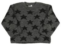 Šedý svetr s hvězdičkami Zara