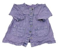 Fialové riflové propínací šaty Next