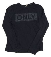 Tmavomodré triko s logem Only 