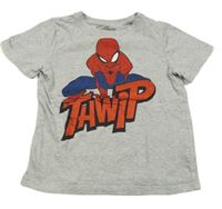 Šedé melírované tričko se Spider-manem C&A