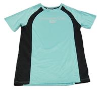 Tyrkysovo-černé sportovní tričko s nápisem Pep&Co.