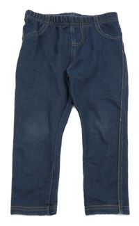 Tmavomodré legíny riflového vzhledu 