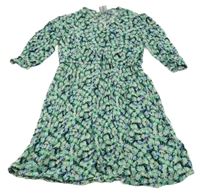 Černo-zelené květované šaty Page one young