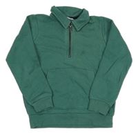 Tmavozelená mikina s límečkem M&S