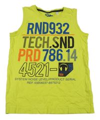 Limetkové tílko s nápisy C&A