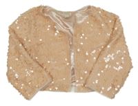 Broskvové síťované flitrové bolerko Monsoon