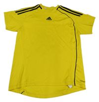Žluté sportovní tričko s logem Adidas
