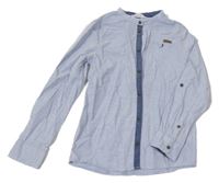 Světlemodro-bílá vzorovaná košile H&M