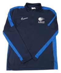 Tmavomodro-modrá funkční fotbalová mikina Nike