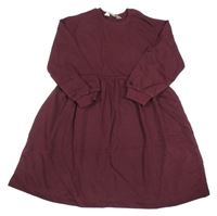 Švestkové teplákové šaty H&M