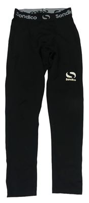 Černé funkční sportovní thermo spodní kalhoty s logy Sondico