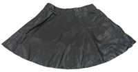 Černá koženková kolová sukně H&M